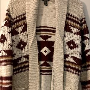 Aztec chunky cardigan